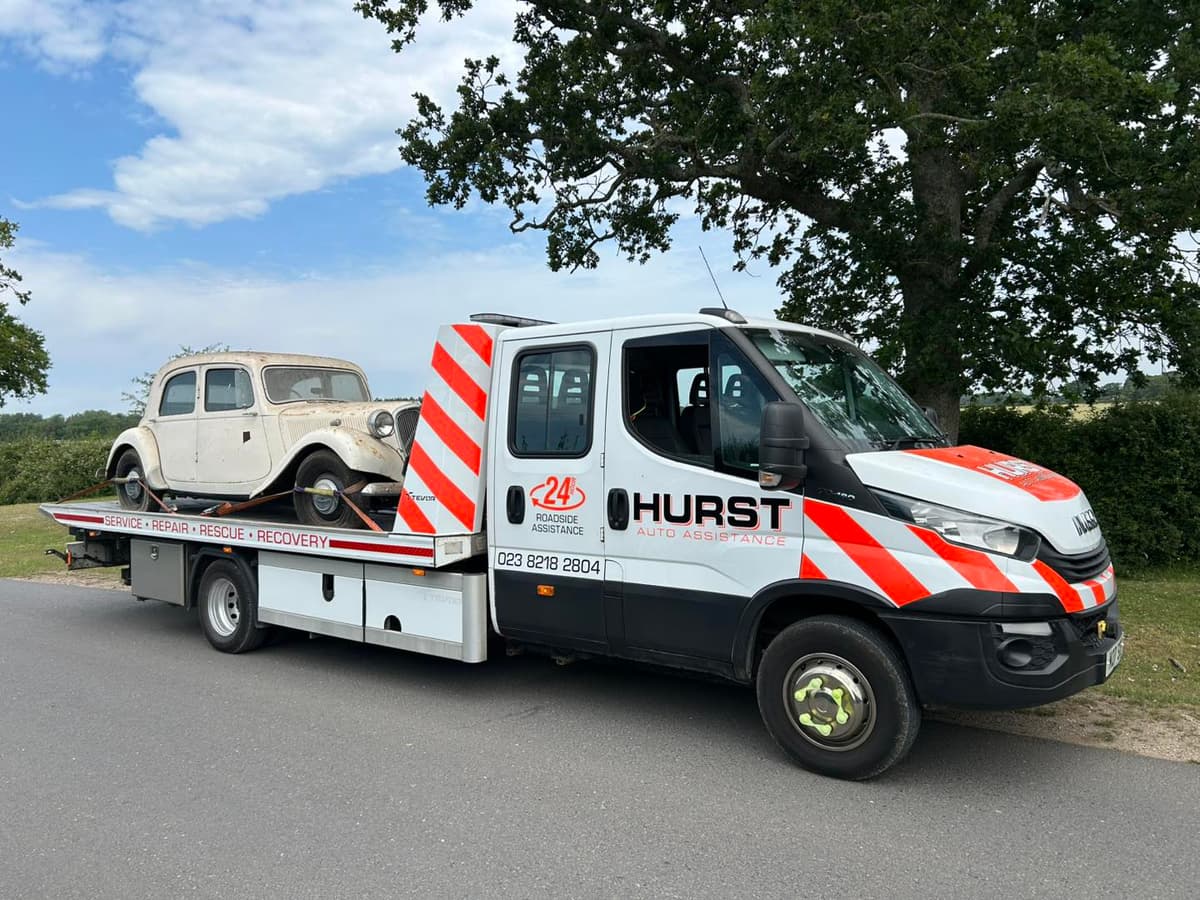 Mechanic working on a car